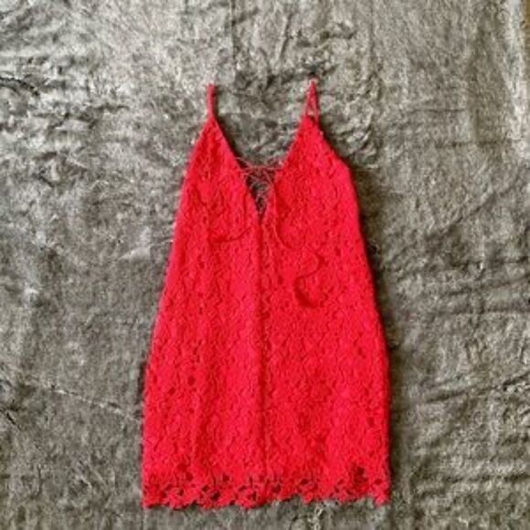 ❤️ NWT! The Jetset Diaries Private Beach Mini Red Dress - Picture 3 of 7